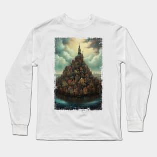 Steampunk Amsterdam Skyline Long Sleeve T-Shirt